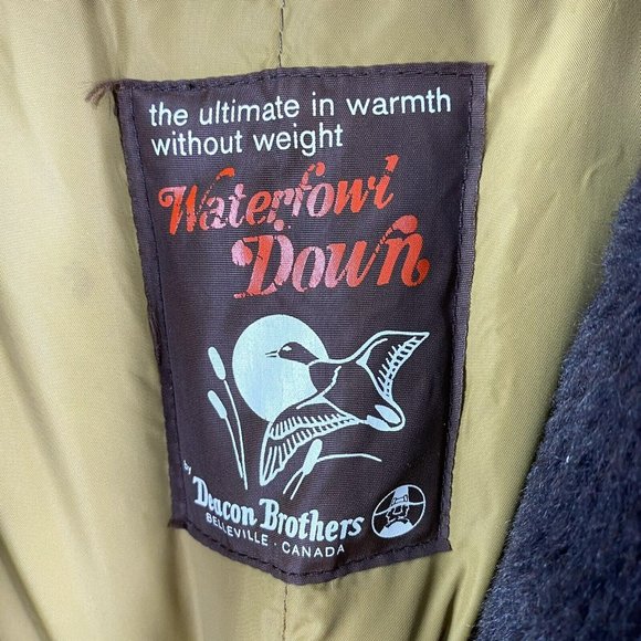 Vintage 70s Deacon Brothers Mens XL Down Lined Brown Jacket Coat Faux Sherpa - Picture 6 of 11